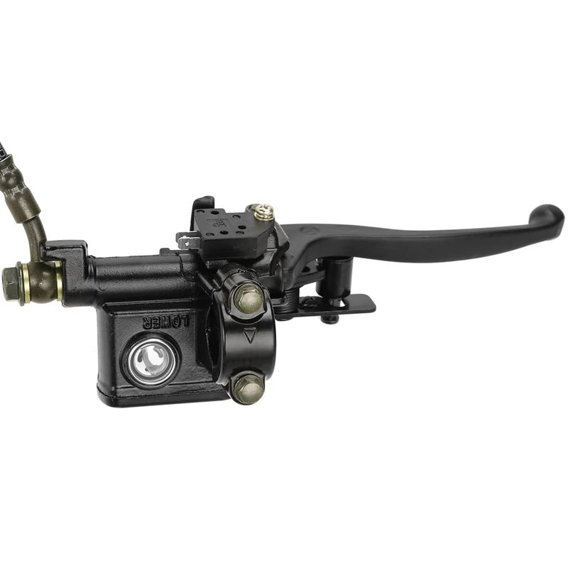 FVRITO Left Hydraulic Brake Master Cylinder Caliper Assembly for 50cc 70cc 90cc 110cc 125cc Taotao Coolster Vitacci Peace SunL RPS Roketa Kazuma Jetmoto BMS Baja NST Icebear Chinese ATV Quad 4 Wheeler - Image 4